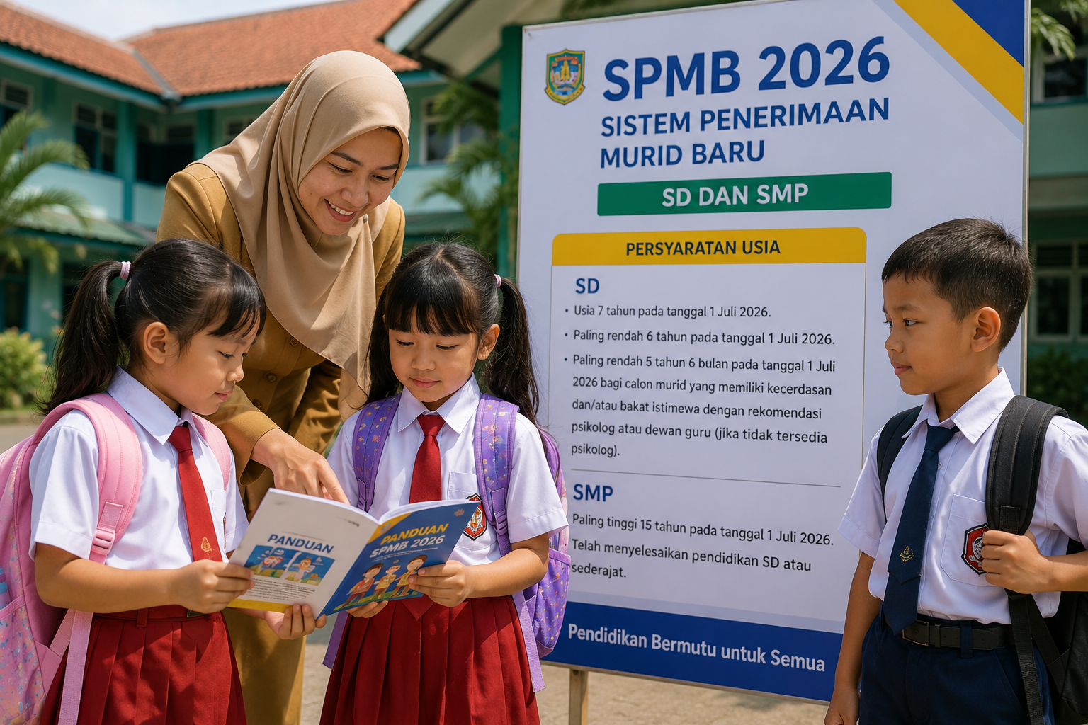 Syarat Batas Usia Masuk SD dan SMP 2026 Sesuai Permendikbud