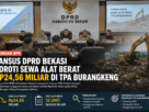 Rapat Pansus XVI DPRD Kabupaten Bekasi membahas temuan BPK terkait sewa alat berat di TPA Burangkeng.