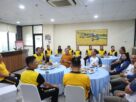 Wali Kota Bekasi Tri Adhianto menghadiri doa bersama HUT Bhayangkara ke-80 di Polres Metro Bekasi Kota bersama jajaran kepolisian.