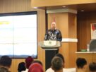 Wali Kota Bekasi Tri Adhianto menghadiri Temu Karya Karang Taruna VII Kota Bekasi di Aula Nonon Sonthanie.